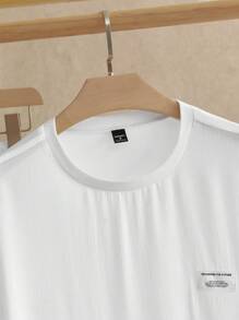 HIMLAND Set de 2 piezas Conjunto de camiseta de manga corta holgada y cómoda + pantalones para uso diario de hombre en verano