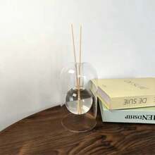 1 件简约高端创意设计双层玻璃香薰瓶 - 透明香薰扩散器、无焰、芳香疗法、室内清新剂、扩散器、礼物、家居装饰礼物生日毕业