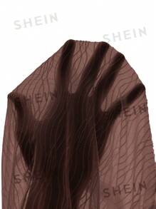 KIZN Sleeveless Ruched Halter Top Summer Resort Wear Keyhole Neckline Elegant Backless Tank Party Evening Blouse - Chocolate Brown - View 7