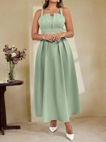 Vintamour 大码女式夏装、乡村度假太阳裙、法式复古连衣裙、绿色连衣裙 女式夏装 度假装 女式连衣裙 女式优雅太阳裙 度假连衣裙 女式端庄连衣裙 茶会连衣裙 鼠尾草绿连衣裙、薄荷绿连衣裙