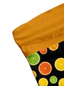 Vecteezy Orange Fruit Pattern Summer Beach Tube Top For Girls - Orange - View 5