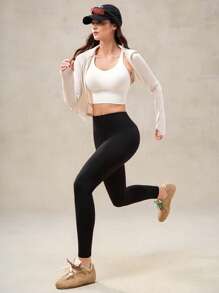 OutZeal Quần legging thể thao nữ màu đen, thích hợp tập luyện Pilates, định hình vòng eo, nâng mông, có túi. - màu đen - Xem 7