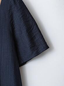 Lacomfia Vestido holgado y cómodo con estampado geométrico en patchwork multicolor