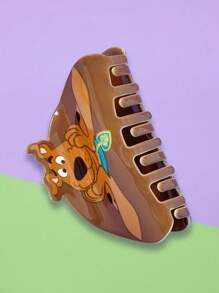 SCOOBY-DOO X SHEIN 1pc Women's Fashionable Cute Dog Paw Adjustable Hair Clip, Suitable For Everyday Wear, Hair Claws, Hair Jaw Clip, Hair Clamps, Hair Clutch, Hair Catcher Clip - Brown - View 2