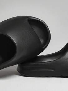 SHUZIA Thick Sole EVA Foam Slides Summer Shoes Spring Shoes Spring Break Easter - Black - View 5