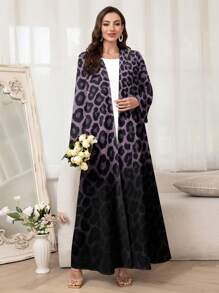 Al Najma Áo Abaya họa tiết da báo cho nữ - Nhiều màu - Xem 1