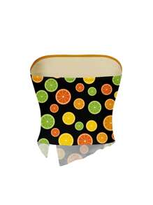 Vecteezy Orange Fruit Pattern Summer Beach Tube Top For Girls - Orange - View 2