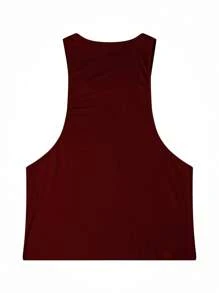 Manfinity Dauomo Men's Simple Solid Color Armhole Loose Casual Tank Top, Versatile For Summer - Hot Pink - View 2