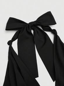 Sweetra Đầm dài vừa phải hở lưng màu trơn thanh lịch cỡ lớn 1 mảnh, dây mảnh hở lưng, bộ Y2K, hoàn hảo cho tiệc Giáng sinh - màu đen - Xem 5