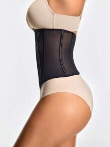 SHAPORA Sculpting Waist Trainer Adjustable 3-Level Closure Shapewear Body Shaper -Tummy Waist Control - Black - View 4