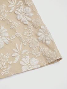 Sweetra Plus Size Vacation Shoulder Cutout T-Shirt And Mini Skirt 2 Pieces Set - Multicolor - View 3