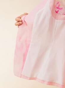 Anewsta 夏季粉色优雅花卉印花背心外套 - 粉色 - 查看 7