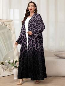 Al Najma Áo Abaya họa tiết da báo cho nữ - Nhiều màu - Xem 4