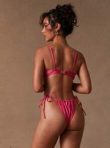 NYA SZN Ruched Swim Bikini Top Beach Poolside Casual Everyday Vacation Party Brunch Elegant Gyaru Club Going Out Sexy Concert National Tour Music Festival Summer Pastel