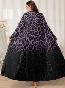 Al Najma Áo Abaya họa tiết da báo cho nữ - Nhiều màu - Xem 2