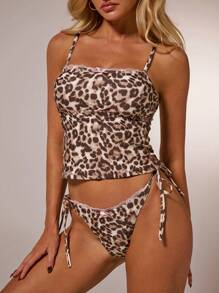 Avantive Women's Swimsuit Set, Tank Tops - Brown - View 3