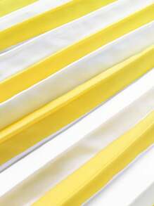 SHEIN Clasi 女士优雅百褶夏季半身裙 - 黃色 - 查看 4