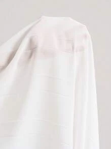 Ontre 2025 新音乐节、音乐会、乡村音乐节女装时尚、优雅女式衬衫、白色系带设计、长袖、天丝亚麻粘胶材质、半透明、春夏 - 白色 - 查看 8