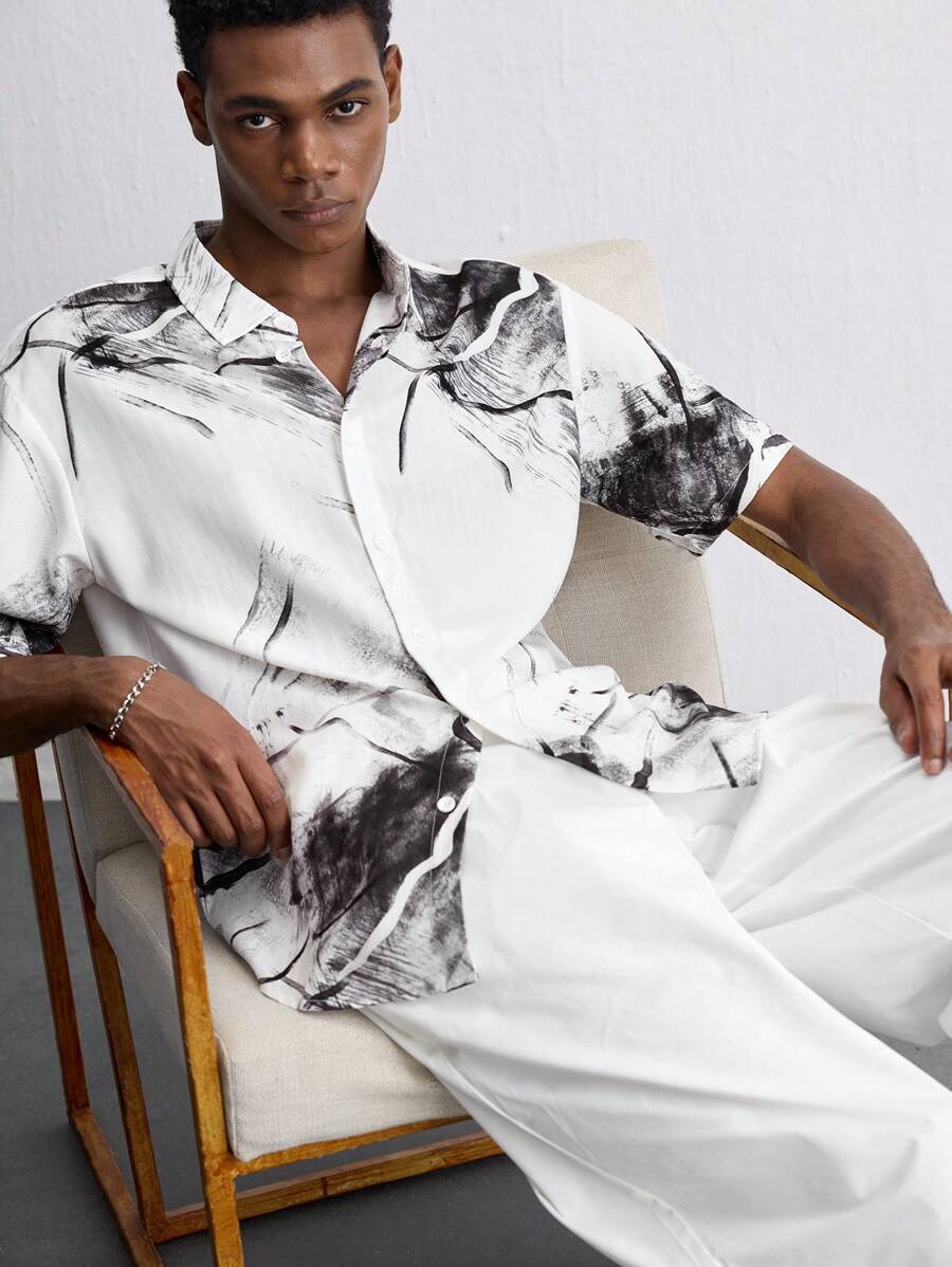 Maija Men's Fashion Short Sleeve Casual Shirt, Suitable For Summer
