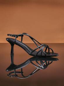 SHUZIA Zapatos de vestir con tacón elegantes para mujeres con correas cómodas - Negro - Ver 1
