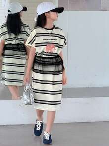 DAZY Casual Style Girls Lace Waist Skirt, Fashionable New Summer Lace Waist Skirt, Summer Skirt - Black - View 3