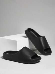 SHUZIA Thick Sole EVA Foam Slides Summer Shoes Spring Shoes Spring Break Easter - Black - View 2