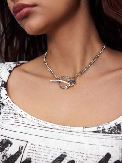 Grunge Punk 1pc Punk Rock Snake & Thorn Decor Choker Necklace, Fashionable Unisex Hiphop Jewelry Accessory, Halloween