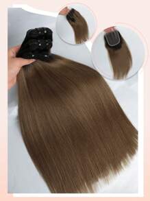 Ombre Straight Hair Bundles With Closure 10A Brazilian Remy Human Hair 2 Tone T1B/30 Ombre Straight Human Hair 3 Bundles With 4x4 Lace Closure For Woman - S1/30 - View 5