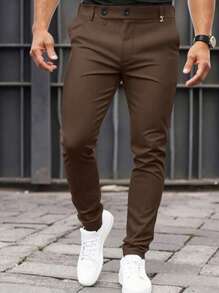Manfinity Mode Manfinity Mode Men's Formal Business Casual Suit Pants,Boyfriend Gifts Men Pants Casual Men Clothing Men Pants Pants For Men Men Slim Fit Casual Pants For Men