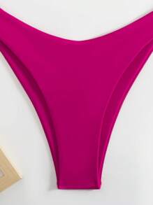 Swim Vcay Bộ đồ bơi 2 món cho nữ, giản dị và thời trang để mặc hàng ngày - Màu đỏ tím - Xem 3