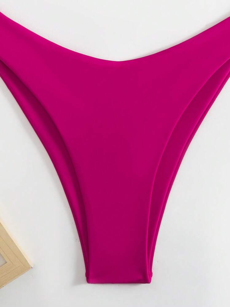 Swim Vcay Bộ đồ bơi 2 món cho nữ, giản dị và thời trang để mặc hàng ngày - Màu đỏ tím - Xem 3