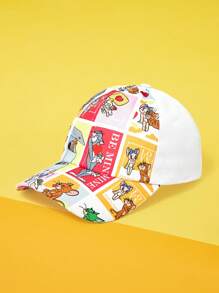 TOM & JERRY X SHEIN 卡通图案时尚百搭棒球帽，适合户外佩戴