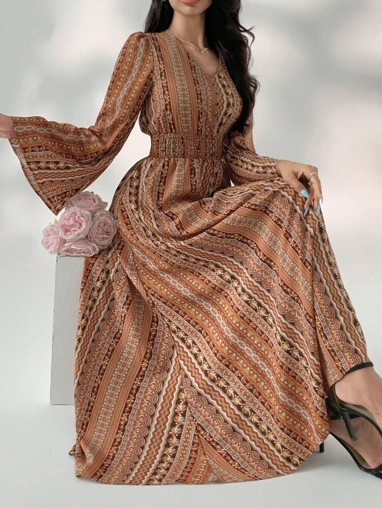 Women's Bohemian Style Midi Sundress, Summer New Arrival Boho