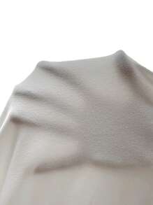 MaterniChic 孕妇长款优雅纯色紧身连衣裙 - 白色 - 查看 3