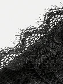 Maija 2025 New Black Floral,Summer,Elegant,Date Night Women Lace Top,Versatile Casual Blouse T-Shirt For Beach,Party,Wedding,Brunch,Music Festival - Black - View 11