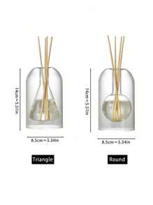 1 件简约高端创意设计双层玻璃香薰瓶 - 透明香薰扩散器、无焰、芳香疗法、室内清新剂、扩散器、礼物、家居装饰礼物生日毕业