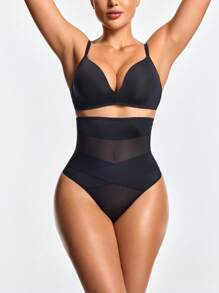 SHEIN Shape Body de mujer con Bottom moldeadora de cintura alta con parches de malla