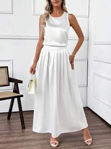 EMERY ROSE Bộ trang phục hai mảnh cho phụ nữ mặc hàng ngày Bộ trang phục hai mảnh cho phụ nữ Bộ trang phục phù hợp cho phụ nữ Bộ trang phục mùa hè cho phụ nữ Bộ trang phục hai mảnh cho giáo viên - trắng - Xem 5