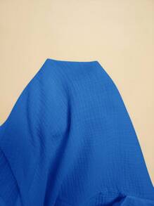 SHEIN VCAY Short casual con lazo frontal de unicolor en tallas grandes, para uso diario