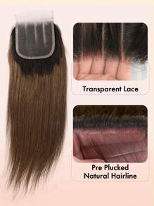 Ombre Straight Hair Bundles With Closure 10A Brazilian Remy Human Hair 2 Tone T1B/30 Ombre Straight Human Hair 3 Bundles With 4x4 Lace Closure For Woman - S1/30 - View 7