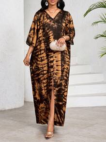 SHEIN Lady Váy dự tiệc công sở thanh lịch mùa xuân, mùa hè, mùa thu và mùa đông cho nữ năm mới - màu nâu - Xem 6