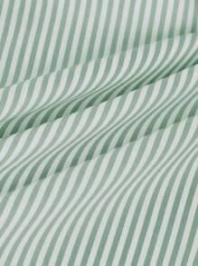 SHEIN Explorewe Spring/Summer Tween Girls 2pcs ME Set: Cute Ruffle Bow Decor Round Neck Short T-Shirt + Contrast Stripe Wide Leg Pants, Casual Design For Daily, Hangout, Holiday For Girl Outfit For Girl