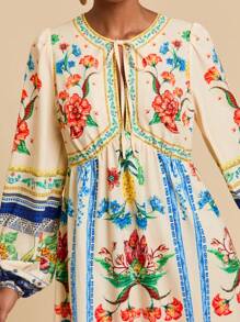 Travachic Rochie țesută cu mânecă lungă pentru femei, ideală pentru vacanțe de primăvară/vară, ținute de sărbătoare, ținute de plajă pentru femei, vacanță de primăvară, ținute de vacanță pentru femei, ținute de concert pentru femei, BOHO, Bohemia, festivaluri de muzică, vacanțe tropicale, haine romantice, topuri pentru ieșiri în oraș, ținute de seară pentru femei, toate hainele de femei, haine de toamnă, toamnă, rochii boho pentru femei - Kaki - Vizualizare 3