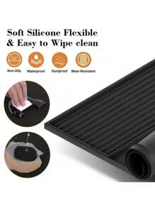 Alfombrilla de silicona para café, bandeja multifuncional para la encimera de la cocina o barra de café, protector para máquina de café - Multicolor - Ver 8