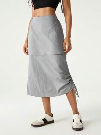Tropiluxe Damen Sport & Lässig Funktionelle abnehmbare Mini-Rock