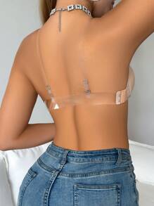 SHEIN 2pcs Women Plain Simple Underwear Strapless Bra With Steel Rings - Multicolor - View 7