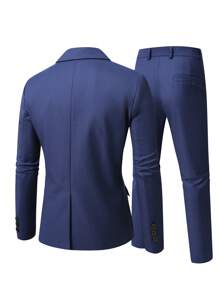 Manfinity Mode 大码男士时尚纯色西装套装，适合夏季