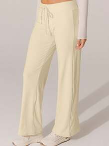 Aralina Soft Knit Texture High-Waisted Lounge Pants
