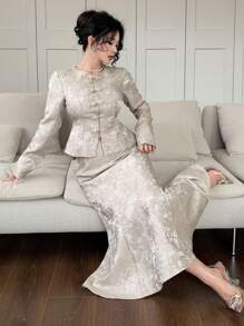 DAZY Women Two Pieces Outfits For Daily Wear - Apricot - View 2