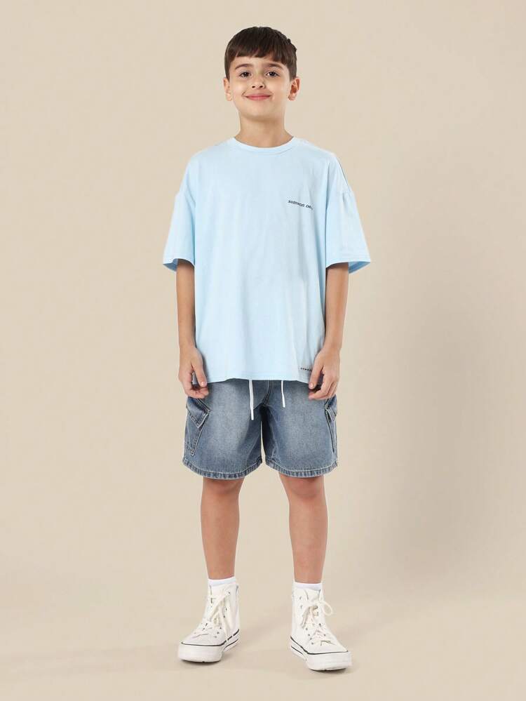 Oversized Skater T-Shirt With Gothic Logo